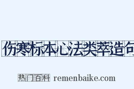 伤寒标本心法类萃造句是什么意思的图片
